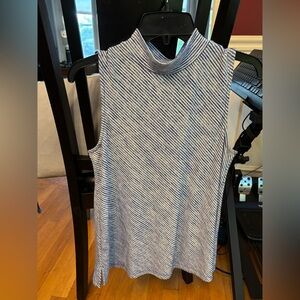 Banana Republic Factory blue/white striped tank